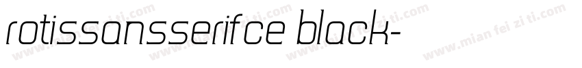 RotisSansSerifce black字体转换